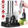 5-In-1 Electric Wine Opener Set Usb Rechargeable Wine Corkscrew Bottle Opener Cordless Corkscrew Remover With Charging Base With Wine Pourer Vacuum St