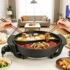 6L Electric Hot Pot With Divider 1100W Dual-Flavor Pot Shabu Shabu Pot Non-Stick With 5-Temp Control For Shabu Shabu Fondue Perfect For Family Gatheri
