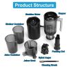 Cold Press Juicer Machine With 3.93In Feed Chute Fit Whole Fruits Vegetable 250W Slow Masticating Juicer With Reverse Function 2 Containers Easy To Cl
