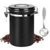 61Oz Stainless Steel Coffee Container With Scoop Date Month Tracker Airtight Coffee Canister For Coffee Beans Grounds Tea Sugar Nut Candy Flour