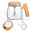 Electric Mixing Mug 400Ml High Speed Mixing Cup Usb Rechargeable Self String Mug With Warming Pad For Coffee Milk Protein Powder Egg