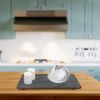 2 Pack 11.81X15.75In Stone Dish Drying Mat Silicone Diatomaceous Earth Shower Mat Marble Dish Drying Pad Fast Drying In 30S 1832℉Heat Resistant Non-Sl