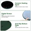 Desktop Electric Cup Warmer 8Hours Auto Off Overheating Protection Smart Timer Setting 2 Temperature Levels 104°F To 140°F Ceramic Heating Panel For O