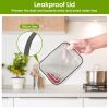 5Pcs Fruit Vegetable Containers With Removable Drain Basket Leakproof Lid Stackable Food Storage Organizer For Fridge Dishwasher Safe