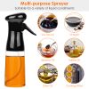Olive Oil Sprayer 2Pcs 210Ml 7.1Oz Reusable Oil Dispenser Mister Refillable Glass Vinegar Bottle W/ Blaster Cleaning Brush For Cooking Bbq Roast Salad
