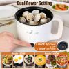 Electric Hot Pot With Steamer 1.8L Mini Portable Hot Pot With 300W 600W Dual Power For Egg Fried Rice Ramen Oatmeal Soup Overheat Protection For Colle