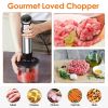 1000W 5 In 1 Immersion Hand Blender Stainless Steel Hand Mixer With 12 Speeds Turbo Mode Food Processor With 20Oz Beaker 17Oz Chopper Whisk Milk Froth