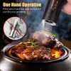 Electric Pepper Grinder Usb Rechargeable Pepper Mill Automatic Salt Grinder With 6 Adjustable Coarseness Led Light 110Ml/3.72Oz Container One Hand Ope