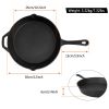 Pre-Seasoned Cast Iron Skillet Oven Safe Cookware Heat-Resistant Holder 12Inch Large Frying Pan Non-Stick Like Surface Cooking Frying Searing Baking