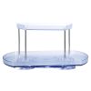 2 Tier Turntable Organizer Rectangular Refrigerator Spinner Storage Rack With 360° Rotatable Slide Rail For Kitchen Cabinet Countertop