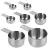 7Pcs Measuring Cups Stainless Steel Kitchen Measurement Tool For Cooking Baking Dry Spices Liquid Ingredients Easy To Read Markings