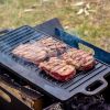 1Pack 16.54In Cast Iron Griddle Plate Reversible Grill Pan Double Sided Used W/ Handles For Gas Stove Ceramic Oven Campfire