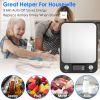 10000G/22Lbs Digital Kitchen Scale 7 Units Food Baking Electronic Weighing Scale W/ 1G/0.03Oz Precise Graduation Lcd Display Scale