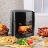 15.8Qt Air Fryer Family Size 1400W Powerful Oilless Cooker Crisp Bake Grill Dehydrate Touch Screen Customized Temperature Time Visible Window