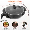 6L Electric Hot Pot With Divider 1100W Dual-Flavor Pot Shabu Shabu Pot Non-Stick With 5-Temp Control For Shabu Shabu Fondue Perfect For Family Gatheri