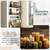 3 Pack Strong Magnetic Spice Rack With 8 Hooks Fridge Oven Microwave Magnetic Storage Shelves Seasoning Holder Organizer For Jars Seasoning Tins Utens