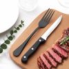 48-Piece Silverware Set Stainless Steel Flatware Cutlery Set Tableware Eating Utensils For 8 With Knife Fork Spoon Dishwasher Safe For Home Kitchen Re