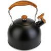 2.2Quarts Stainless Steel Tea Coffee Milk Kettle Stovetop Kettle Loud Whistling Teapot W/ Nylon Handle