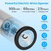 4 In 1 Electric Wine Opener Set Rechargeable Wine Aerator Foil Cutter Vacuum Wine Stopper Wine Gifts For Men Women