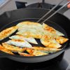 Pre-Seasoned Cast Iron Skillet Oven Safe Cookware Heat-Resistant Holder 12Inch Large Frying Pan Non-Stick Like Surface Cooking Frying Searing Baking