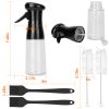 Olive Oil Sprayer 2Pcs 210Ml 7.1Oz Reusable Oil Dispenser Mister Refillable Glass Vinegar Bottle W/ Blaster Cleaning Brush For Cooking Bbq Roast Salad