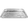 2Pcs Air Fryer Basket Tray 15.35X11.61In Stainless Steel Rustproof Non-Stick Oven Pan And Tray For Bake Grill Crispy Food Dishwasher Safe