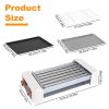 3 In 1 Electric Hot Dog Roller Machine With Grill & Griddle 6-Roller Hot Dog Cooker Smokeless Non-Stick Indoor Outdoor With 3 Temp Levels For Bbq Saus