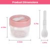 4Pcs Overnight Oats Containers With Lids And Folding Spoons 20Oz Portable Leak-Proof Oats Jar For Milk Vegetable And Fruit Salad Yogurt Breakfast Cere