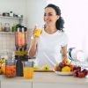 Cold Press Juicer Machine With 3.93In Feed Chute Fit Whole Fruits Vegetable 250W Slow Masticating Juicer With Reverse Function 2 Containers Easy To Cl