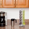 24 Cups Coffee Pod Holder Coffee Capsule Storage Rack 360° Rotatable Chrome Plating Carousel Coffee Pods Dispenser For Nespresso Lavazza Gaggia Capsul
