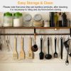 6Pcs Cooking Utensil Bamboo Wooden Spoons Spatula Kitchen Cooking Tools Nonstick Wooden Cookware Kitchen Gadgets