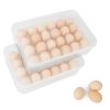 2Pcs Plastic Egg Holder Stackable Egg Storage Box Egg Rack For Refrigerator 24 Cavity Per Container
