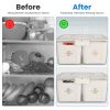2Pack Airtight Fruit Storage Containers 4-Compartment Food Storage Containers Fruit Vegetable Organizers With 8 Removable Colanders For Fridge Picnic