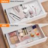 25Pcs Clear Plastic Drawer Organizers Set 4 Sizes Desk Drawer Dividers Trays Storage Bins For Vanity Cabinet Makeup Bathroom Office Kitchen Bedroom Je