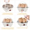 Electric Egg Cooker 7-Capacity Bpa-Free Hard-Boiled Egg Maker W/ Auto-Off Measuring Cup For Hard Boiled Steamed Vegetables Seafood Dumplings