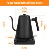 1200W Electric Gooseneck Kettle With Precise Temperature Control Up To 24H Timer Auto Off Protection Fast Heating Stainless Steel Water Boiler For Cof