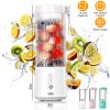 450Ml/15.2Oz Portable Fruit Blender With 6 Blades Rechargeable Juice Cup For Shakes Smoothies Juice Personal Mini Fruit Mixer For Outdoor Gym Office