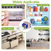 Drink Organizer For Fridge Spring Loaded Beverage Dispenser Width Adjustable Drink Holder With Automatic Pusher Glide 5 Rows Hold Up To 25 Cans Bottle