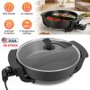 6L Electric Hot Pot With Divider 1100W Dual-Flavor Pot Shabu Shabu Pot Non-Stick With 5-Temp Control For Shabu Shabu Fondue Perfect For Family Gatheri