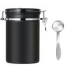 61Oz Stainless Steel Coffee Container With Scoop Date Month Tracker Airtight Coffee Canister For Coffee Beans Grounds Tea Sugar Nut Candy Flour
