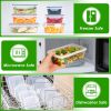 44Pieces Plastic Food Storage Containers With Lids Airtight Leak-Proof Reusable Meal Prep Containers Lunch Container With Labels Marker For Kitchen St