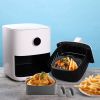 Reusable Air Fryer Silicone Pot Rectangle Replacement Of Parchment Liners 2 Basket Pans With 1 Pair Of Mittens For 6-8 Quart Oven Air Fryer