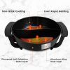 6L Electric Hot Pot With Divider 1100W Dual-Flavor Pot Shabu Shabu Pot Non-Stick With 5-Temp Control For Shabu Shabu Fondue Perfect For Family Gatheri