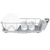 3Pcs Dish Drainer Drying Rack Set Drainer Drain Board Dish Rack K W/ Plastic Cutlery Holder Drain Board