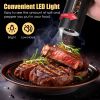 Electric Pepper Grinder Usb Rechargeable Pepper Mill Automatic Salt Grinder With 6 Adjustable Coarseness Led Light 110Ml/3.72Oz Container One Hand Ope
