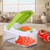 Vegetable Slicer Quick Potato Tomato Fruit Cutter Set W/3 Blades Stainless Steel Food Chopper