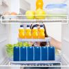 2 Tier Turntable Organizer Rectangular Refrigerator Spinner Storage Rack With 360° Rotatable Slide Rail For Kitchen Cabinet Countertop