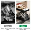 Pull Out Pots And Pans Organizer Under Cabinet With 8 Adjustable Dividers Rustproof Carbon Steel Sliding Pots Holder For Kitchen Cookware Bakeware Pot