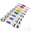Dual Sided Magnetic Measuring Spoons With Leveler Stainless Steel Stackable Measuring Teaspoons Tablespoons For Dry Liquid Ingredients Set Of 8