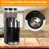 Conical Burr Coffee Grinder Electric Coffee Bean Grinder With 25 Grind Settings 12 Cups Selection For Drip/Percolator/French Press/Espresso/Cold Brew/